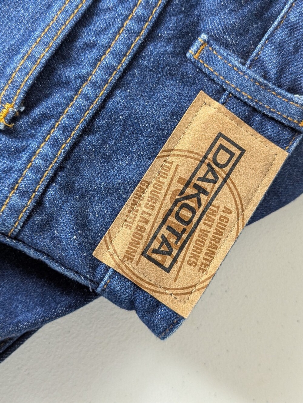 Dakota Workwear Men's Dark Blue Straight Leg Denim Jeans 34x34